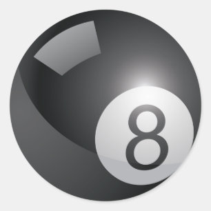 8 Boll Sticker Runt Klistermärke