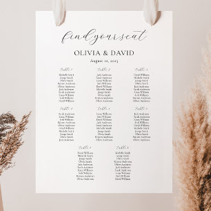 8 Bord Enkel Vår Favoritpersoner Placeringsplan Poster