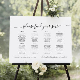 8 Bord Modern Sittplatsschema Poster