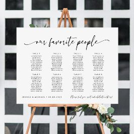 8 Bord Vår Favoritpersoner Platsindelning Plan Poster