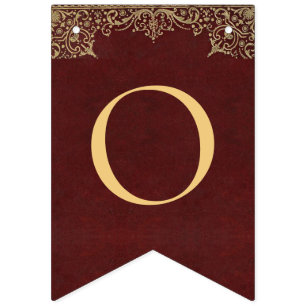 8 Brev Röda Guld-Välsigna dig-baptismförbundet Vimplar