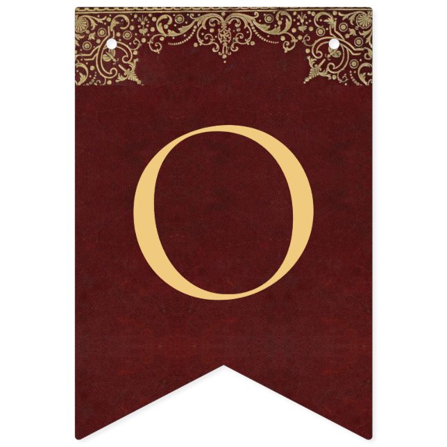 8 Brev Röda Guld-Välsigna dig-baptismförbundet Vimplar (Andra flaggan)