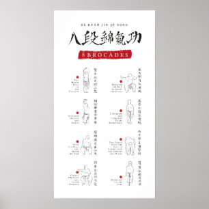 8 Brocades Ba Duan Jin QiGong Poster