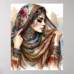 *~* 8 Card Reader A100 Psychic Boho Gypsy Poster
