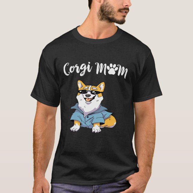 8 Corgi Mamma T Shirt (Framsida)