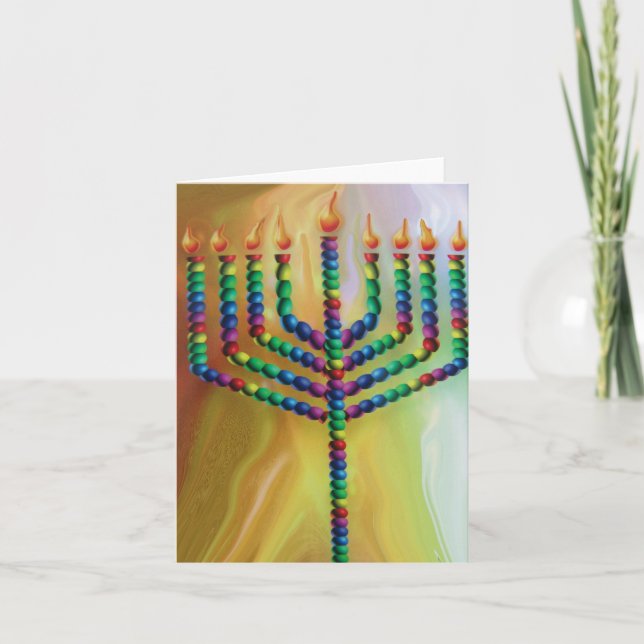 8 dagar Chanukah Helgkort (Framsida)