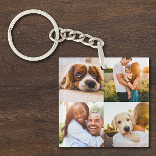 8 Dubbla av fotomall med akrylisk nyckelkedja sida