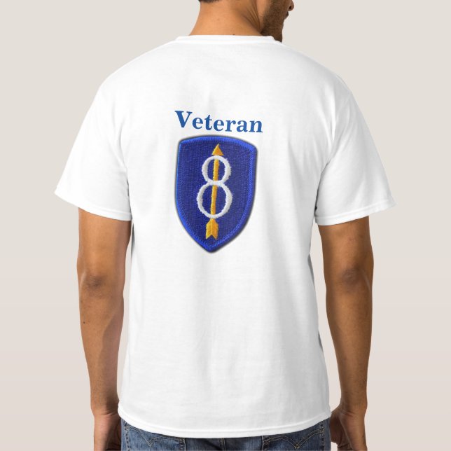 8:e armén i infanteridivisionen fort jackson vets  t shirt (Baksida)