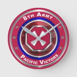 8:e arméns anpassade nyckelstatus rund klocka