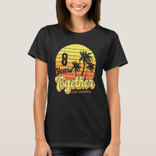 8:e årsdagen av Cruise Couple Vacation Beach Handf T Shirt