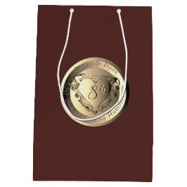 8:e Bröllop-årsdagen Bronze Heart Medallion