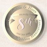 8:e Bröllop-årsdagen Bronze Medallion Image Underlägg<br><div class="desc">Varje par förtjänar ett metall för sin årsdag,  och med den underskattade utformningen,  är inte det här en vacker årsjubileumsgåva?</div>