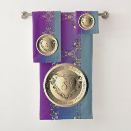 8:e Bröllop-årsdagen Medal Emblem Towel