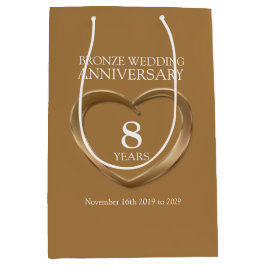 8:e brons-bröllop-årsdag för fotolådpåse