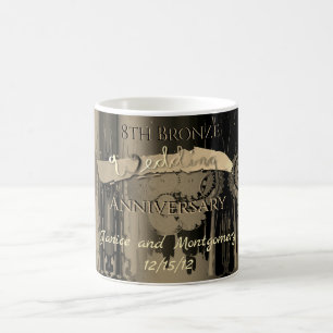 8:e bronze Bröllop-årsdagen Steampunk Kaffemugg