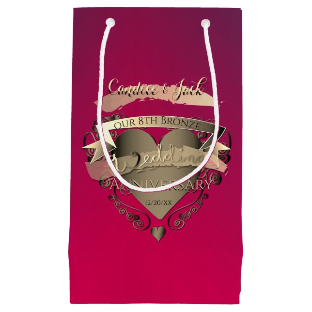 8:e bronze & Tourmaline Bröllop-årsdagen liten (Framsidan)