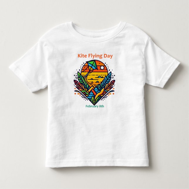 8:e feb - Kite Flies Day T Shirt (Framsida)