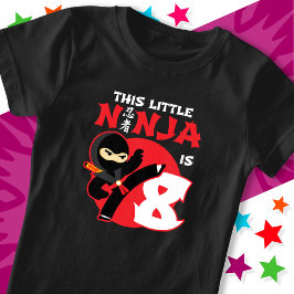 8:e födelsedag 8 Ålder Gamla barn Party Little Nin T Shirt