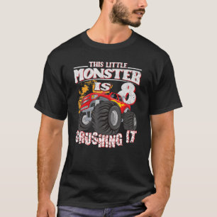 8:e födelsedag barn Den lilla monstern Lastbil T Shirt