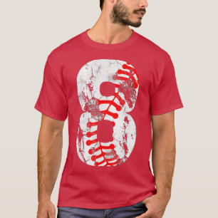 8:e födelsedag Baskeboll stort nummer åtta Åtta år T Shirt
