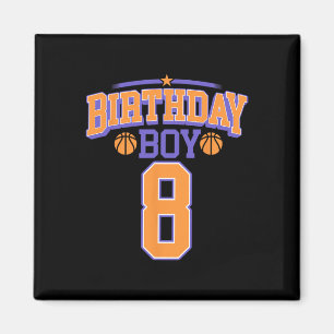 8:e födelsedag Basketball Älskare 8 år gammal dag Magnet