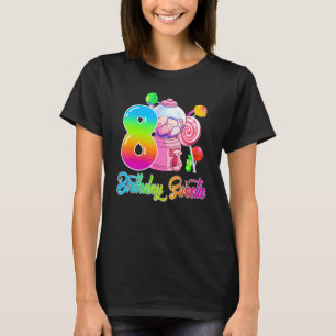 8:e födelsedag: Candy Girl 8 Years Old Matchi T Shirt