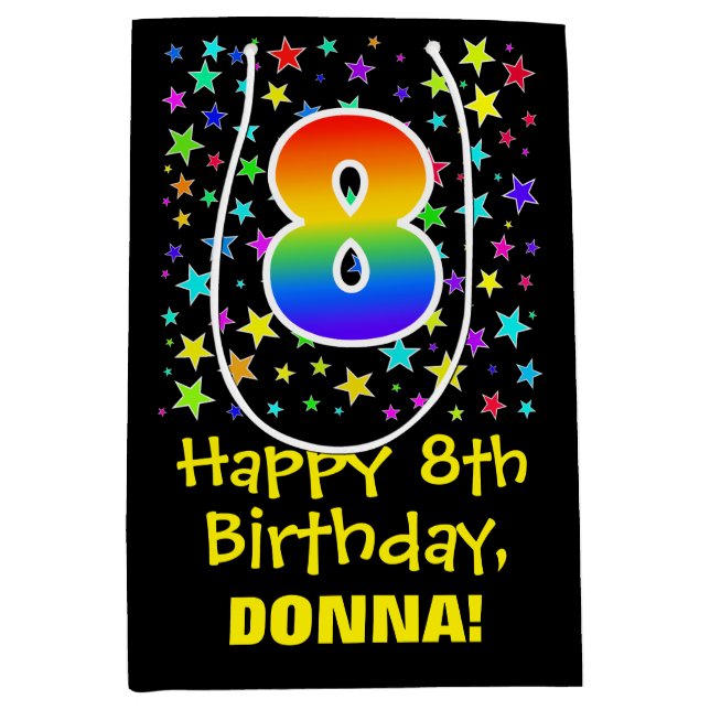 8:e födelsedag: färgstarka stjärnor Mönster och re (Framsidan)