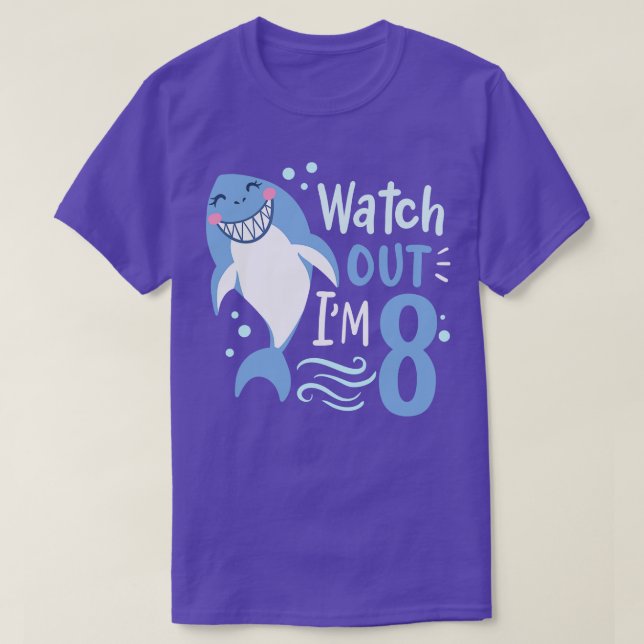 8:e födelsedag Im 8-haj T Shirt (Design framsida)