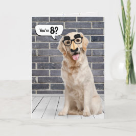 8:e födelsedag Lunny Golden Retriever Kort