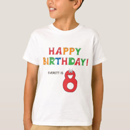 8:e födelsedag med färgat alfabet med Namn Kids T Shirt