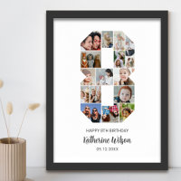 8:e födelsedag nummer 8 Fotokollage Anpassningsbar