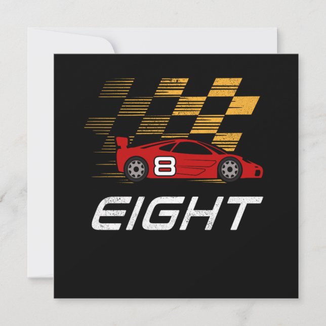 8:e födelsedag Tävlan Bilkörkortet ger 8 år Tävlin Inbjudningar (Framsida)