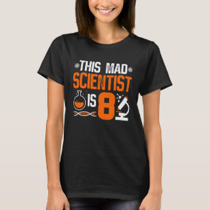8:e födelsedag Vetenskapsman Åtta år gammal framti T Shirt