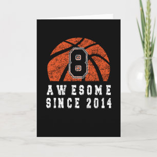 8:e födelsedagen 2014 Basketball Boy 8 År Kort