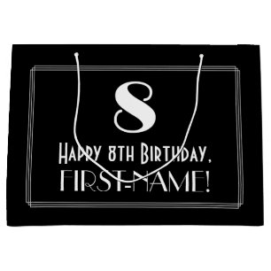 8:e födelsedagen: Art Deco Inspired Stil "8", Namn