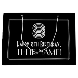 8:e födelsedagen - Art Deco Inspired Titta "8" & N