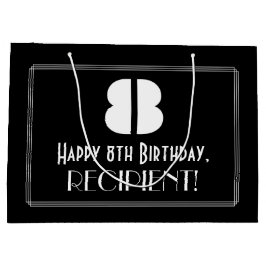 8:e födelsedagen ~ Art Deco Inspired Titta "8" + N