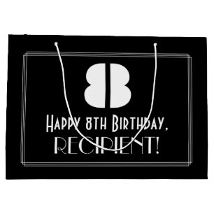 8:e födelsedagen ~ Art Deco Inspired Titta "8" + N