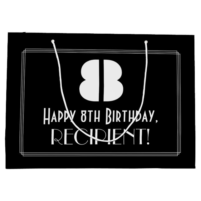 8:e födelsedagen ~ Art Deco Inspired Titta "8" + N (Baksidan)