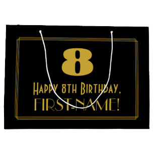 8:e födelsedagen - Art Deco Inspired Titta "8" & N