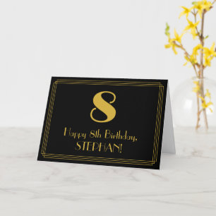 8:e födelsedagen: Art Deco Inspired Titta "8" + Na Kort