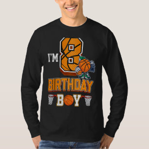 8:e födelsedagen Basketball Boy 8 Years Unds T Shirt