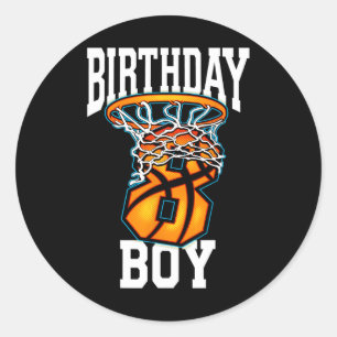 8:e födelsedagen Basketboll 8 år Gammalt barn Gift Runt Klistermärke