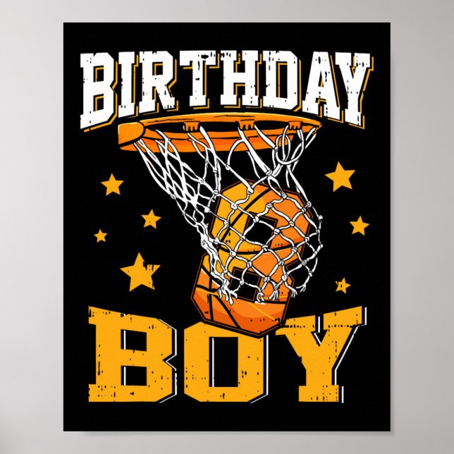 8:e födelsedagen Basketboll 8-åring Poster (Framsidan)