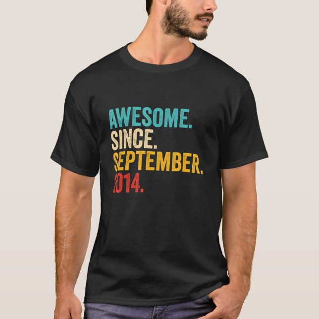 8:e födelsedagen Fantastisk sedan september 2014 8 T Shirt (Framsida)