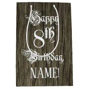 8:e födelsedagen: Finare, Faux Wood look + eget na