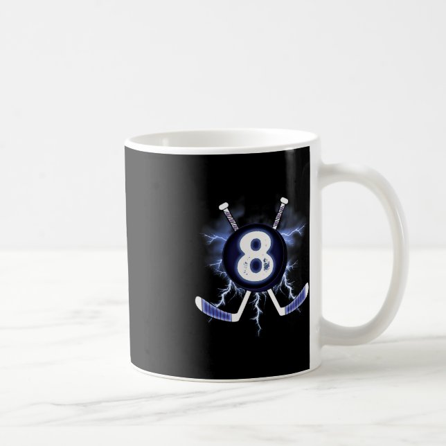 8:e födelsedagen - Ice Hockey 8-årig gåva Kaffemugg (Höger)