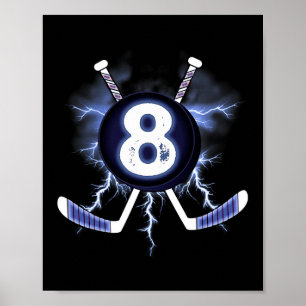 8:e födelsedagen - Ice Hockey 8-årig gåva Poster