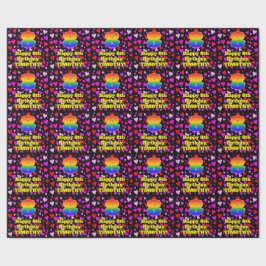 8:e födelsedagen: Loving Hearts Mönster, regnbåge Presentpapper