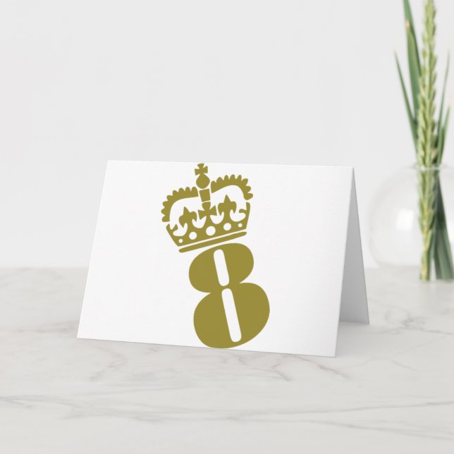 8:e födelsedagen - nummer - åtta kort (Framsida)